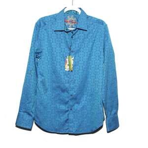 NEW Robert Graham Medallion Print long sleeve shirt Size Small